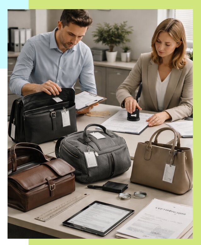 Сертификация сумок в Краснотурьинске от 7975 руб. | Алешин-Кту