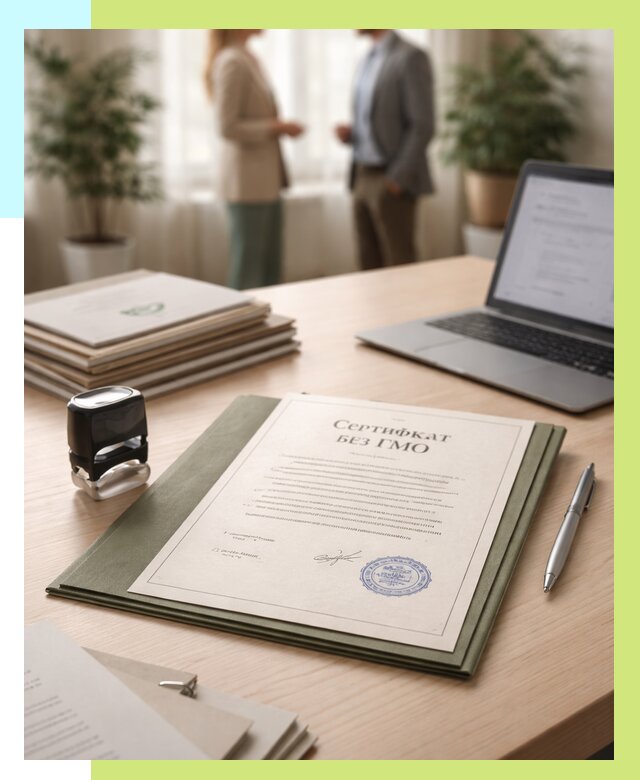 Сертификат без ГМО в Краснотурьинске от 7975 р. оформить срочно Алешин-Кту